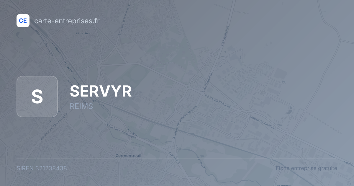 SERVYR — 321238438 — fiche entreprise