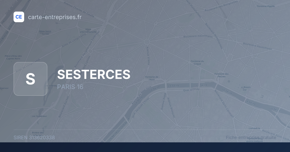SESTERCES — 313620338 — fiche entreprise