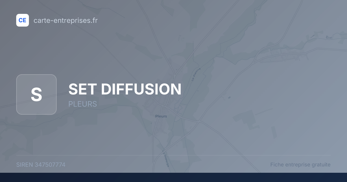 SET DIFFUSION — 347507774 — fiche entreprise
