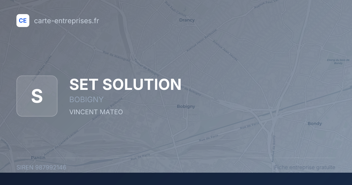 SET SOLUTION — 987992146 — fiche entreprise