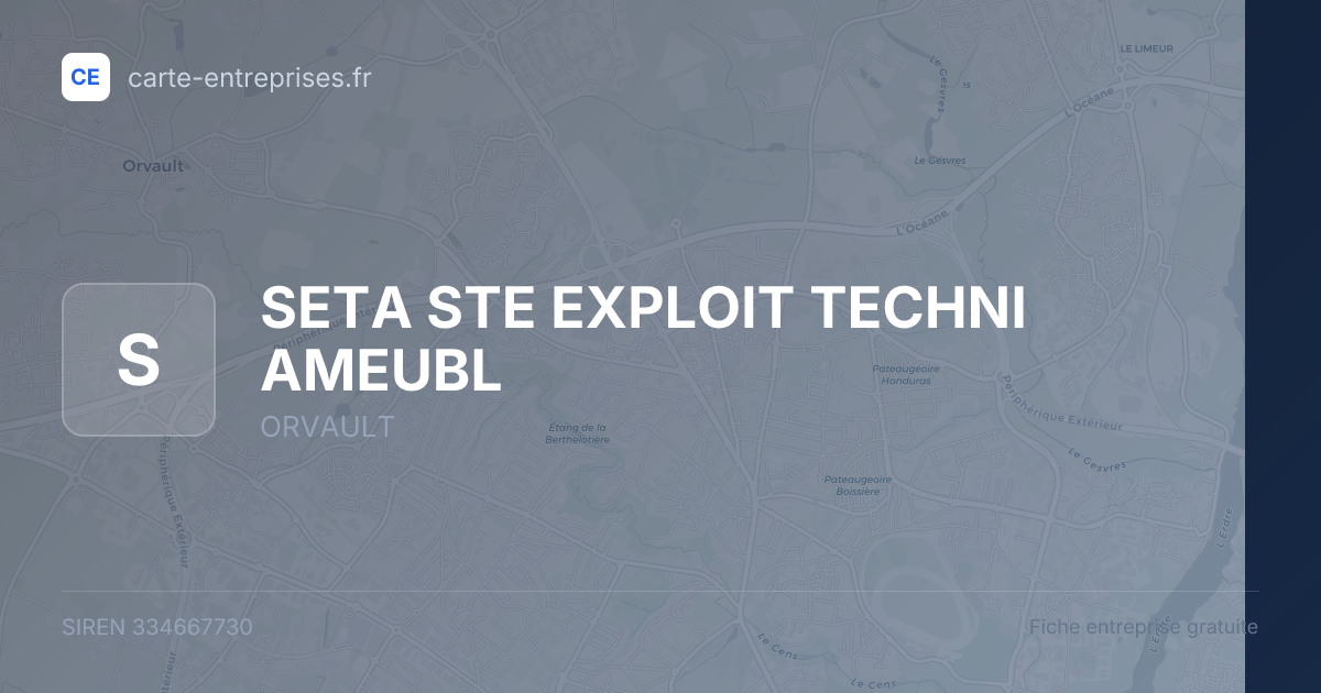 SETA STE EXPLOIT TECHNI AMEUBL — 334667730 — fiche entreprise