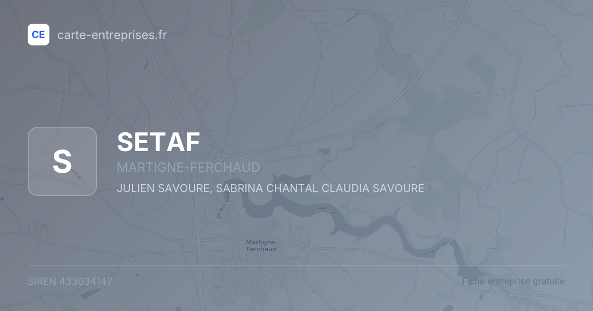 SETAF — 433034147 — fiche entreprise