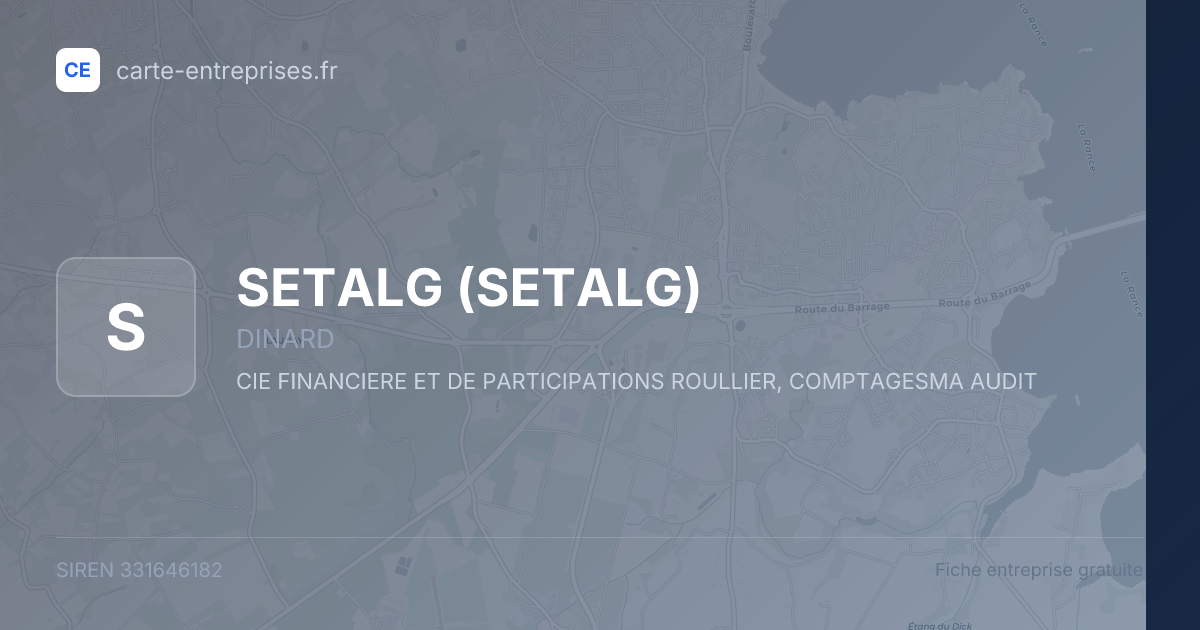 SETALG — 331646182 — fiche entreprise