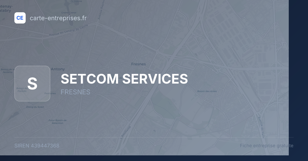 SETCOM SERVICES — 439447368 — fiche entreprise