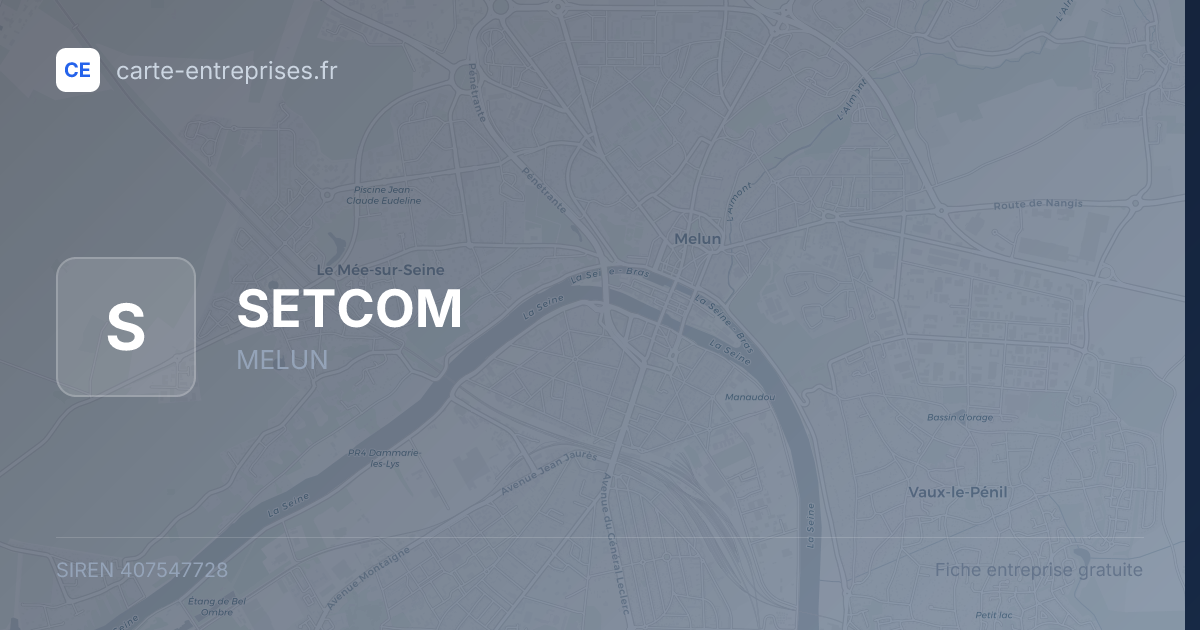 SETCOM — 407547728 — fiche entreprise