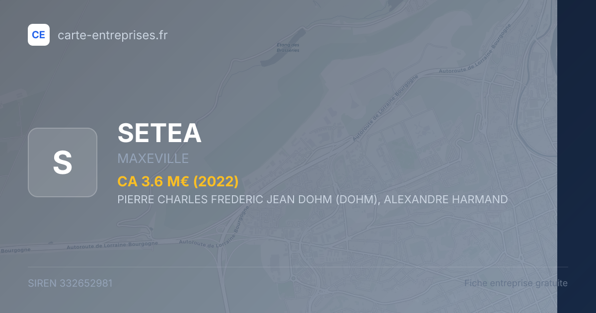 SETEA — 332652981 — fiche entreprise
