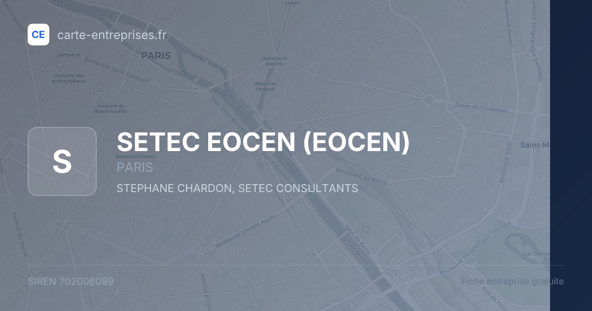 SETEC EOCEN (EOCEN) — 702006099 — fiche entreprise