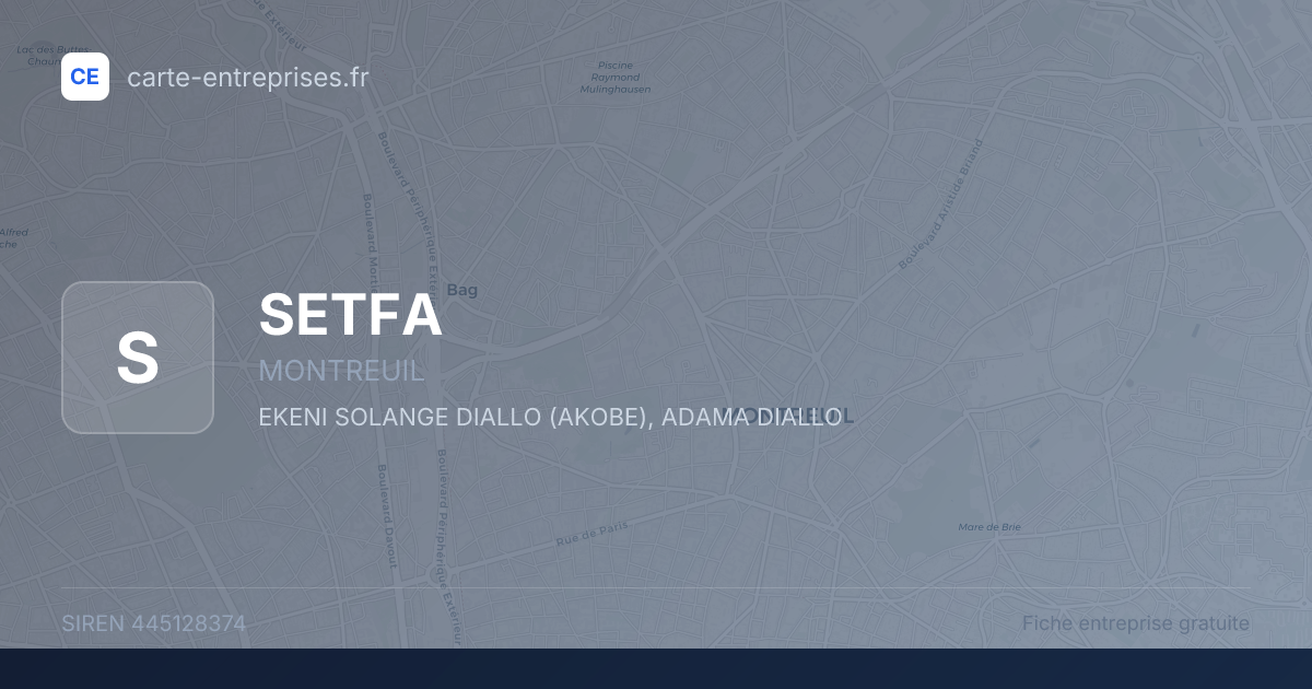 SETFA — 445128374 — fiche entreprise