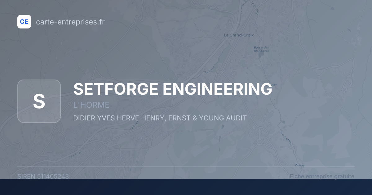 SETFORGE ENGINEERING — 511405243 — fiche entreprise