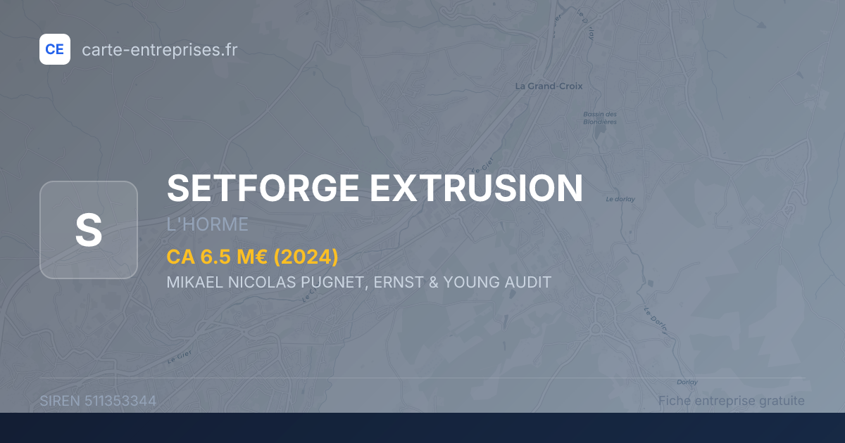 SETFORGE EXTRUSION — 511353344 — fiche entreprise