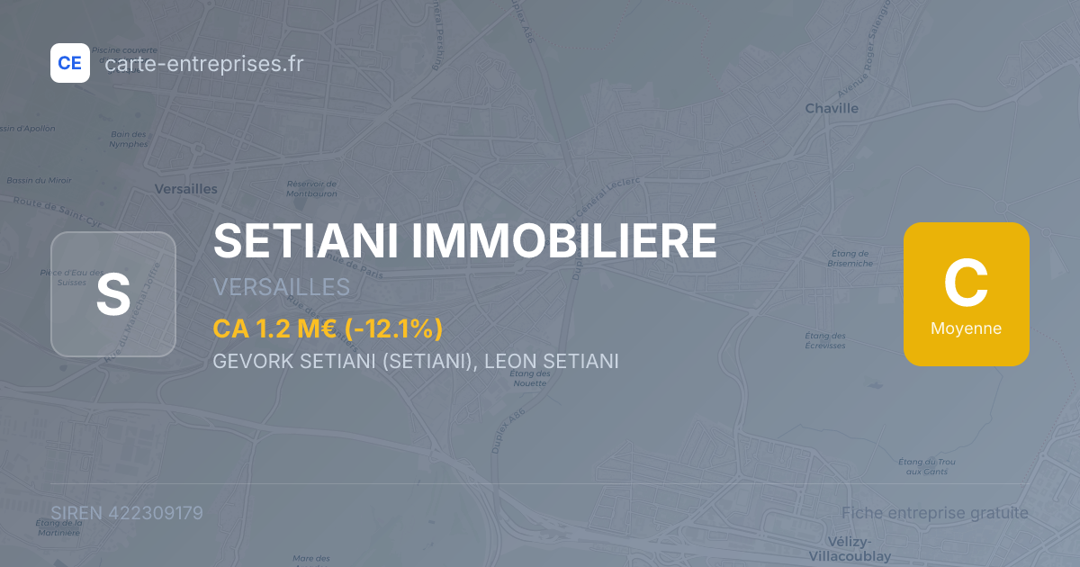 SETIANI IMMOBILIERE — 422309179 — fiche entreprise