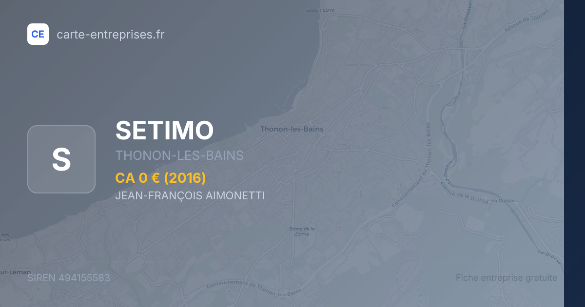 SETIMO — 494155583 — fiche entreprise