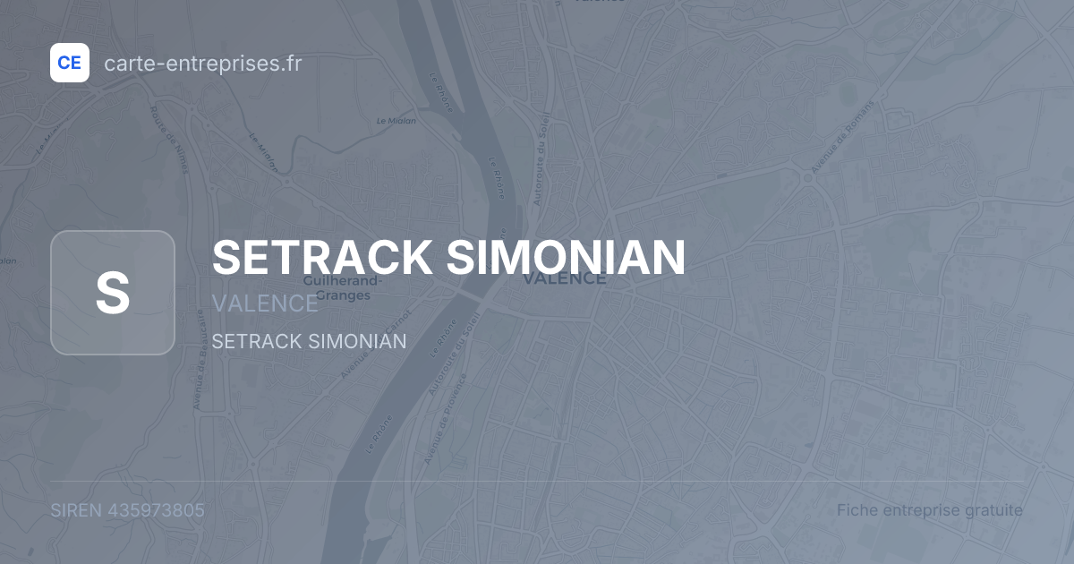 SETRACK SIMONIAN — 435973805 — fiche entreprise