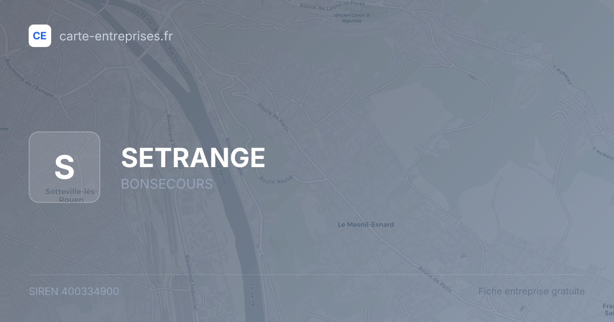 SETRANGE — 400334900 — fiche entreprise
