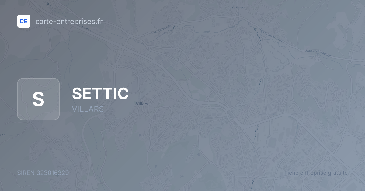 SETTIC — 323016329 — fiche entreprise