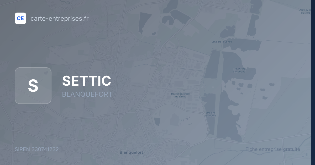 SETTIC — 330741232 — fiche entreprise