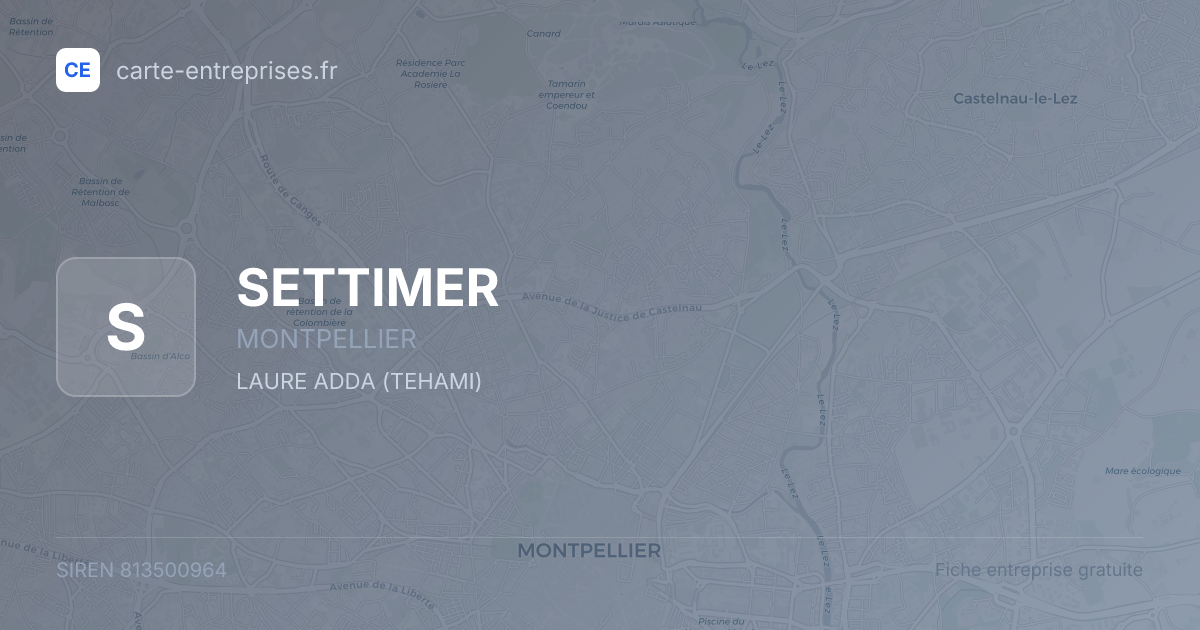 SETTIMER — 813500964 — fiche entreprise
