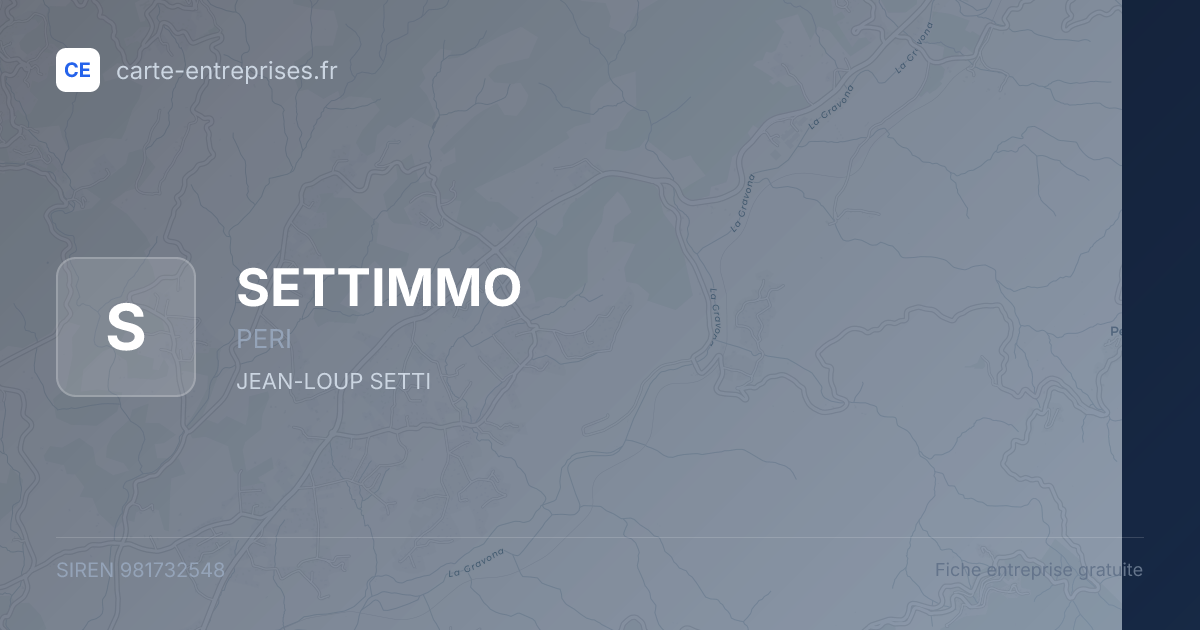 SETTIMMO — 981732548 — fiche entreprise