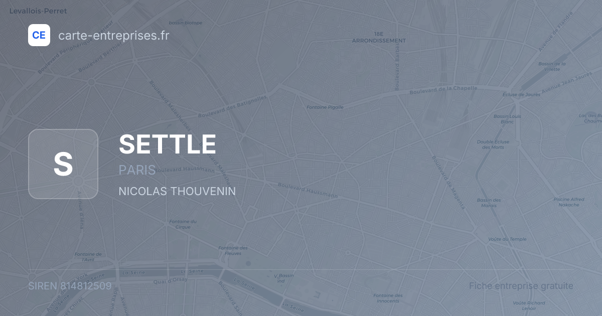 SETTLE — 814812509 — fiche entreprise
