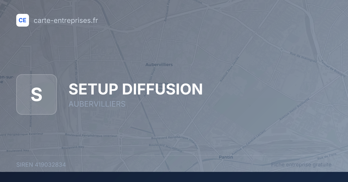 SETUP DIFFUSION — 419032834 — fiche entreprise
