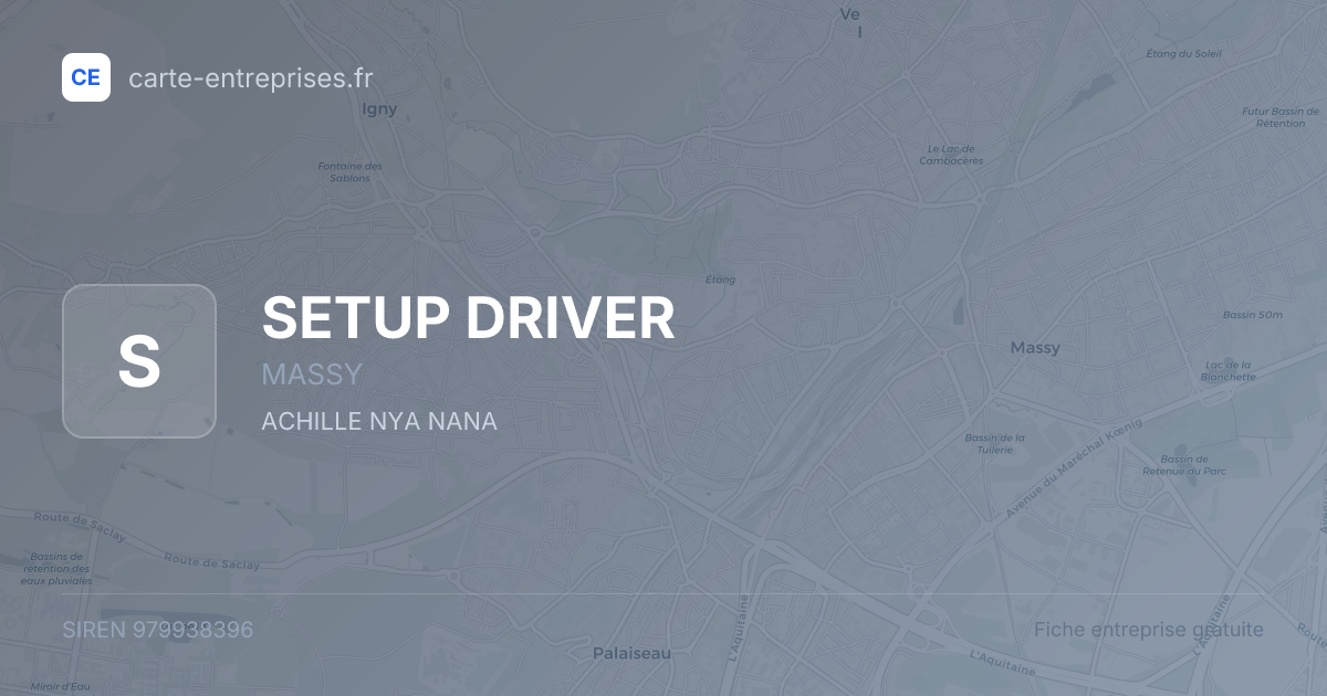 SETUP DRIVER — 979938396 — fiche entreprise