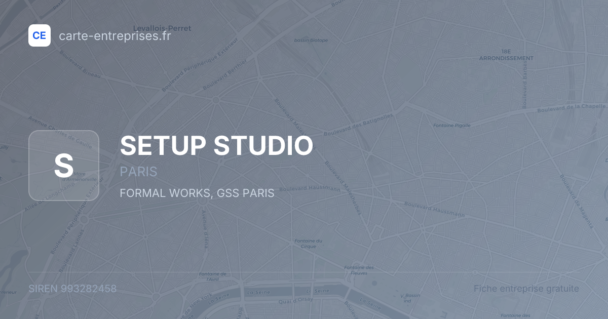 SETUP STUDIO — 993282458 — fiche entreprise