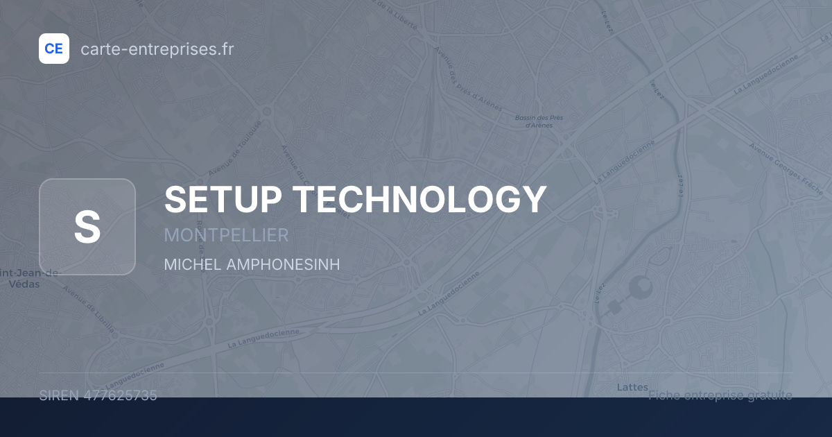 SETUP TECHNOLOGY — 477625735 — fiche entreprise