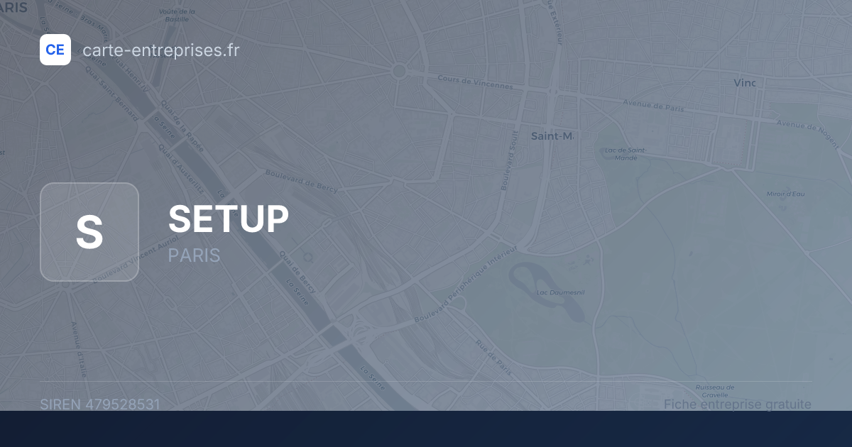 SETUP — 479528531 — fiche entreprise