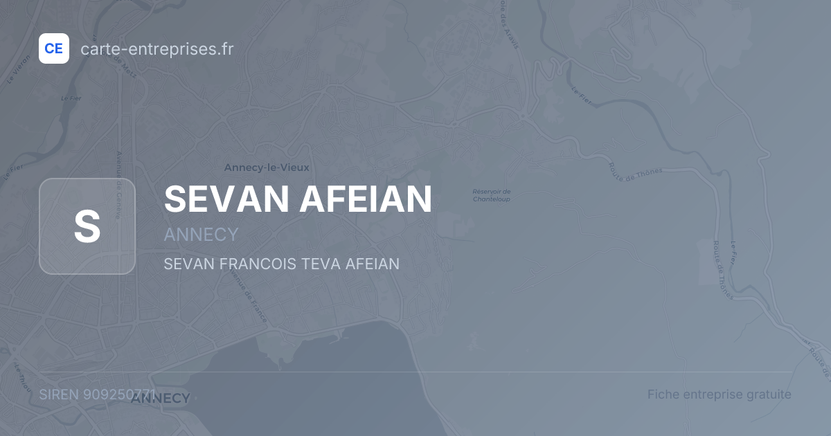 SEVAN AFEIAN — 909250771 — fiche entreprise