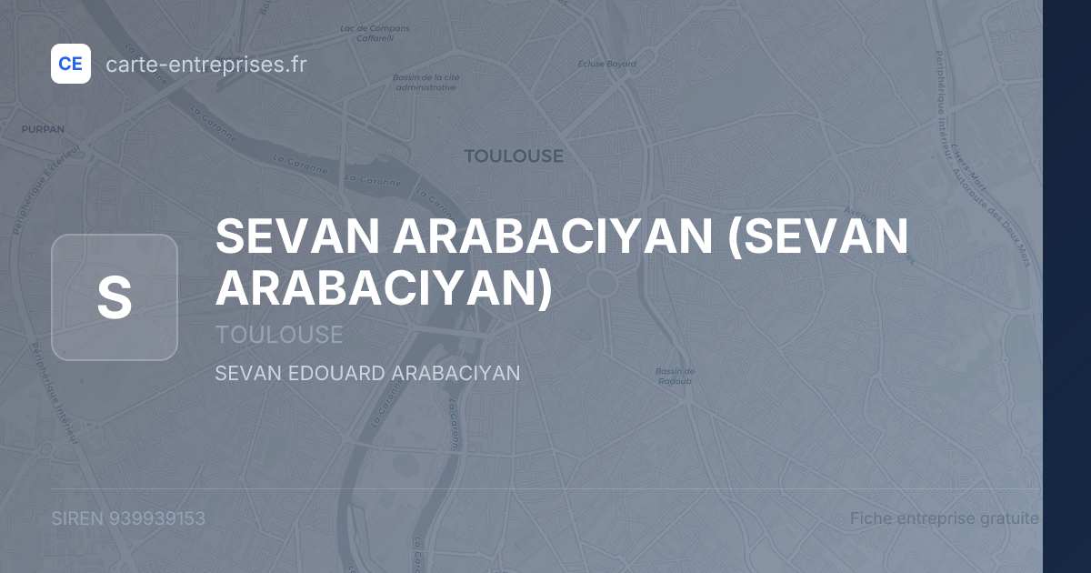SEVAN ARABACIYAN — 939939153 — fiche entreprise