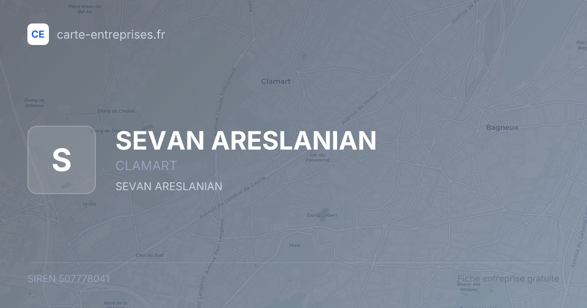 SEVAN ARESLANIAN — 507778041 — fiche entreprise