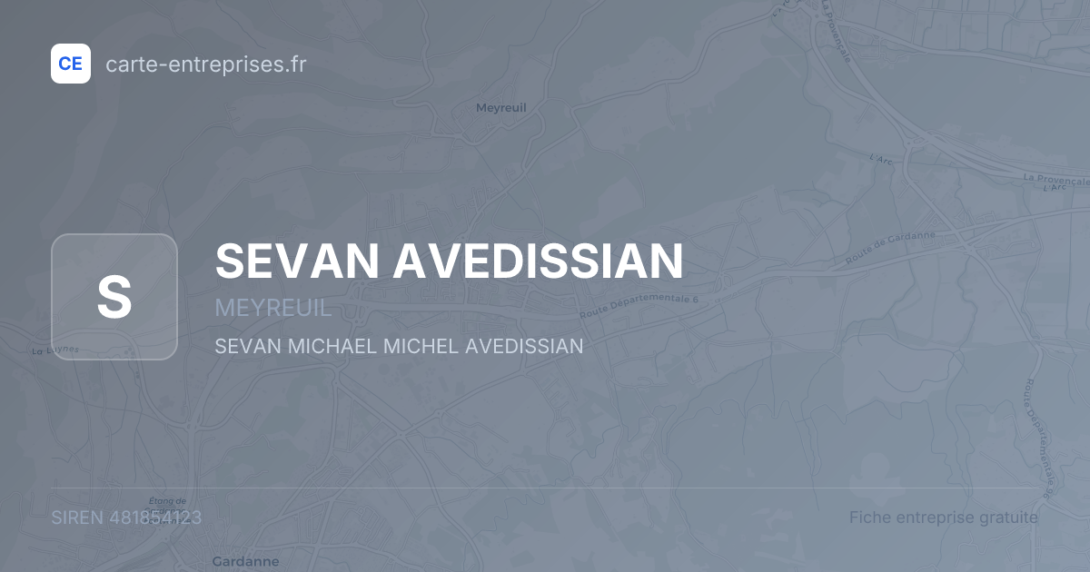 SEVAN AVEDISSIAN — 481854123 — fiche entreprise