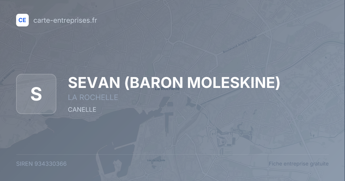 SEVAN (BARON MOLESKINE) — 934330366 — fiche entreprise