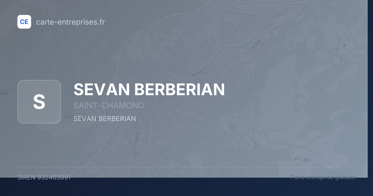 SEVAN BERBERIAN — 932403991 — fiche entreprise