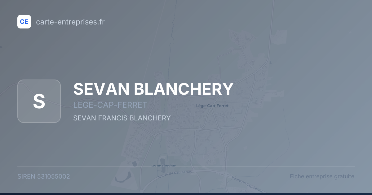 SEVAN BLANCHERY — 531055002 — fiche entreprise