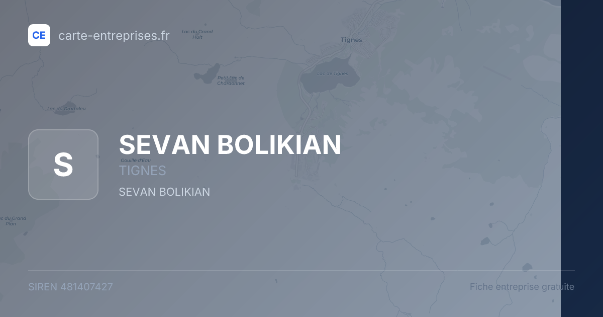 SEVAN BOLIKIAN — 481407427 — fiche entreprise