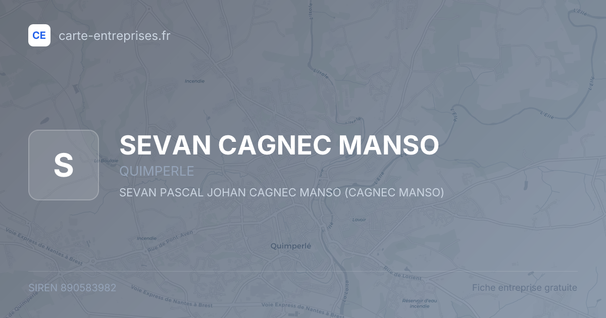 SEVAN CAGNEC MANSO — 890583982 — fiche entreprise