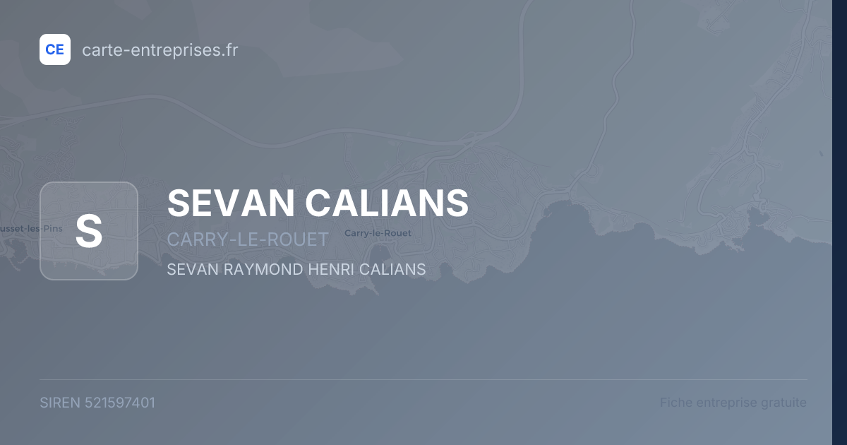 SEVAN CALIANS — 521597401 — fiche entreprise