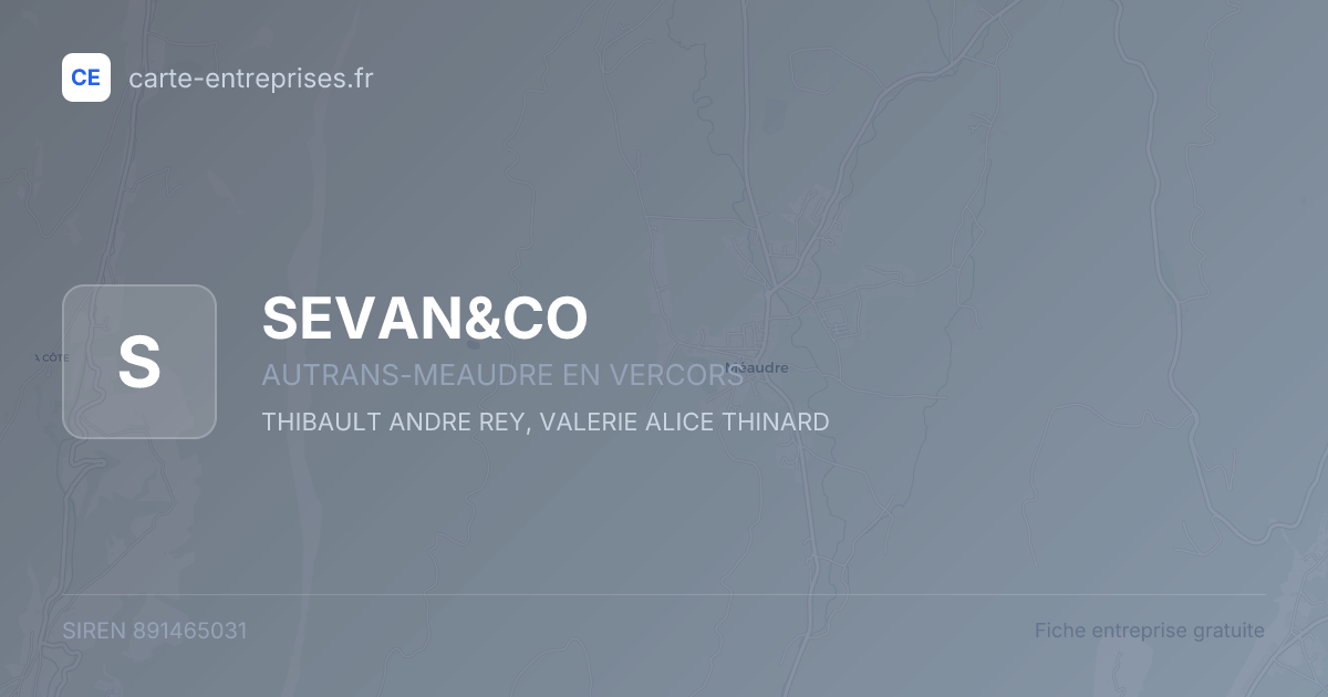 SEVAN&CO — 891465031 — fiche entreprise