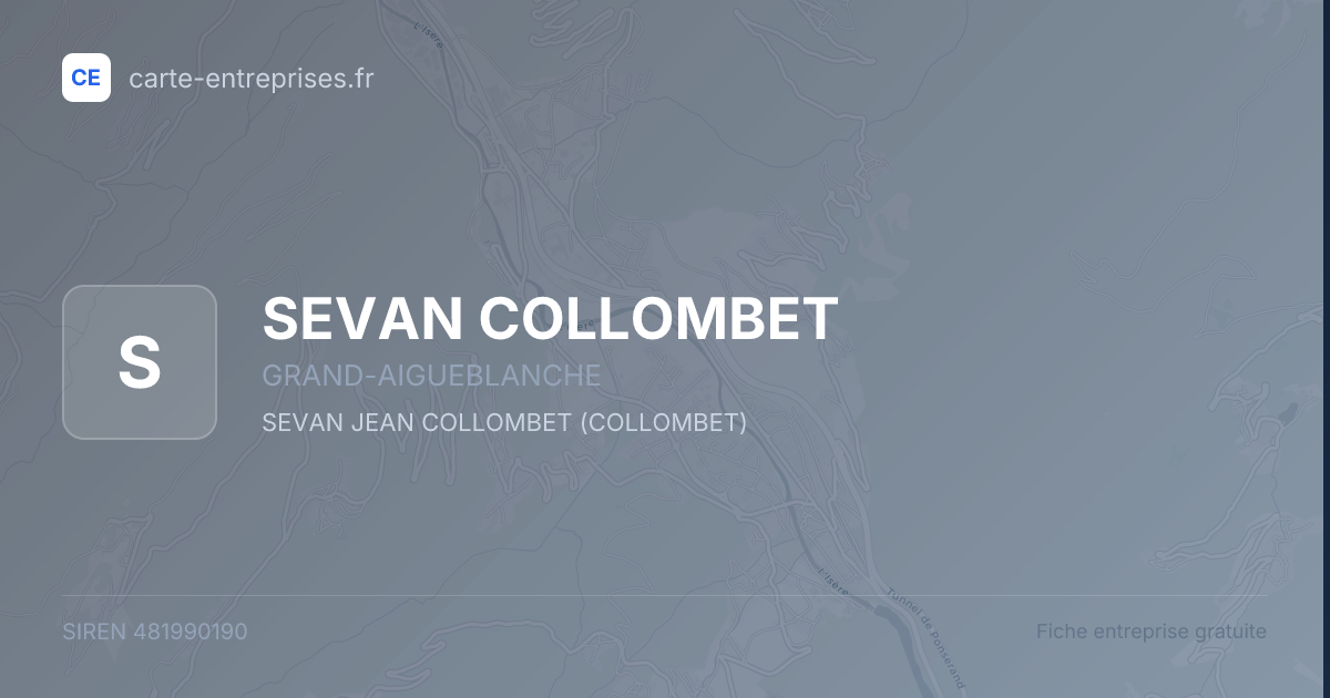 SEVAN COLLOMBET — 481990190 — fiche entreprise