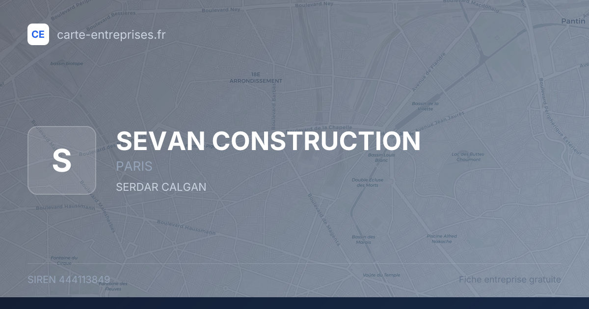 SEVAN CONSTRUCTION — 444113849 — fiche entreprise