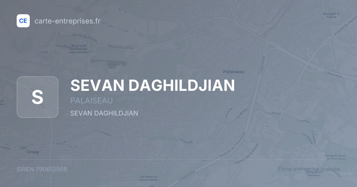 SEVAN DAGHILDJIAN — 790612568 — fiche entreprise