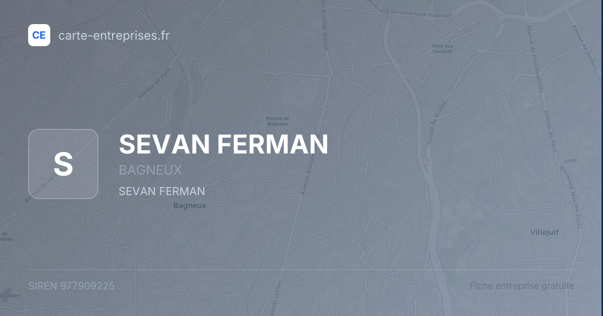 SEVAN FERMAN — 977909225 — fiche entreprise