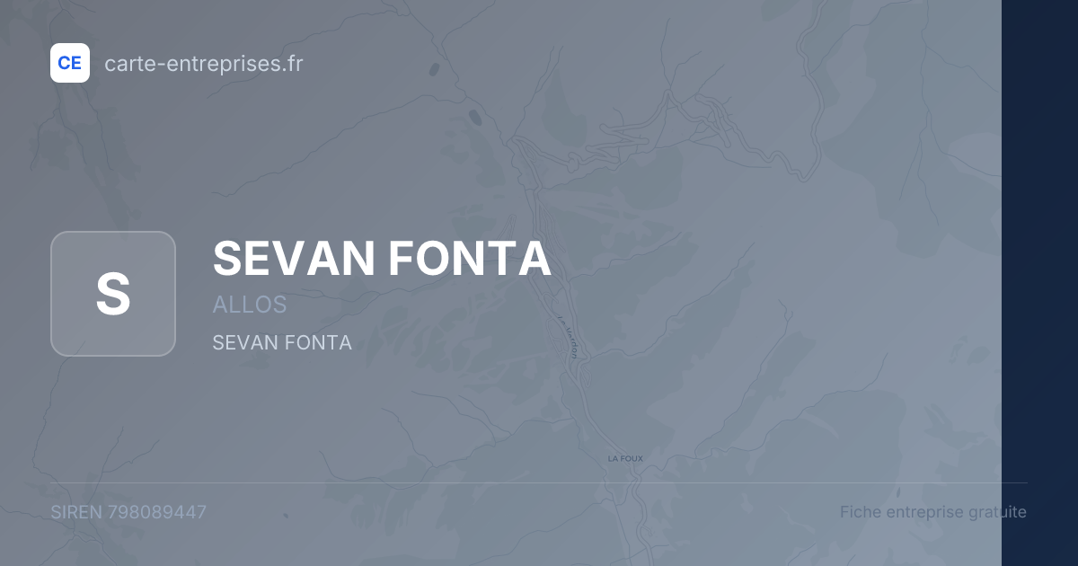 SEVAN FONTA — 798089447 — fiche entreprise