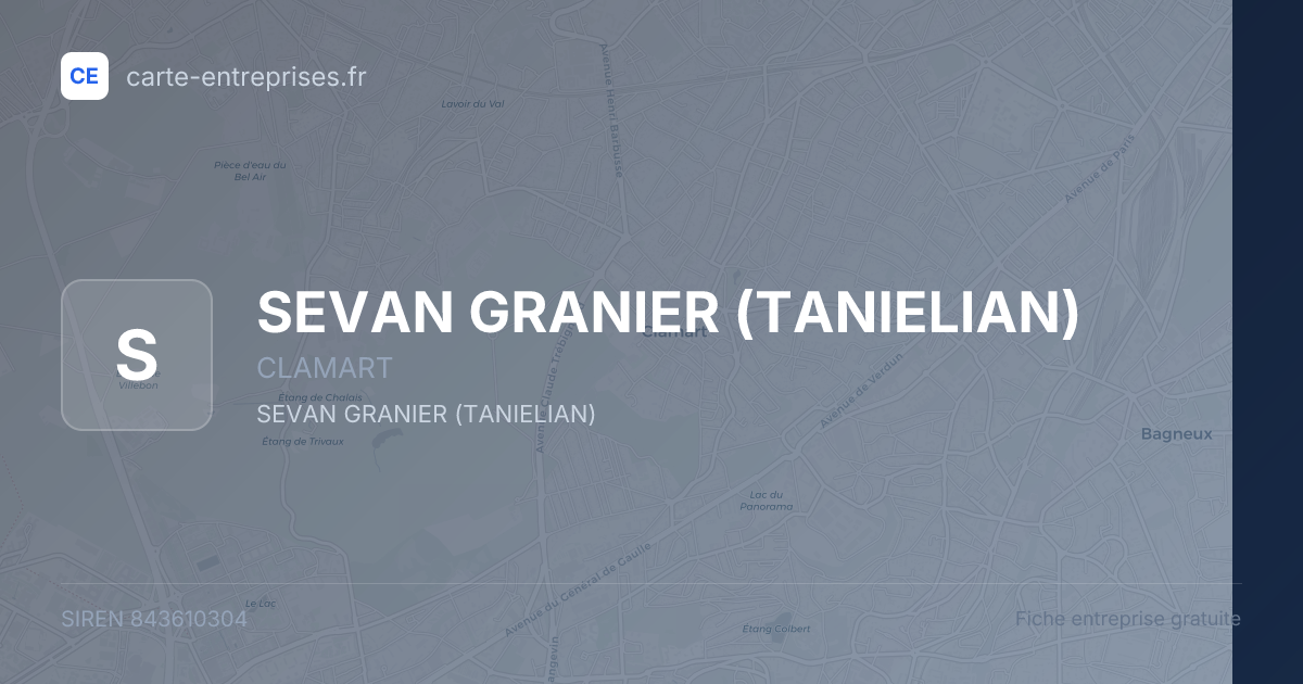 SEVAN GRANIER (TANIELIAN) — 843610304 — fiche entreprise