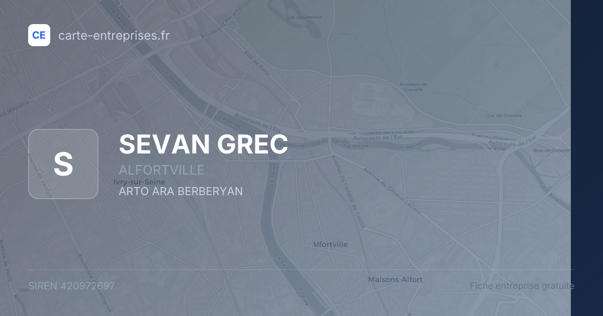 SEVAN GREC — 420972697 — fiche entreprise