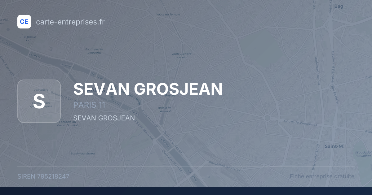 SEVAN GROSJEAN — 795218247 — fiche entreprise