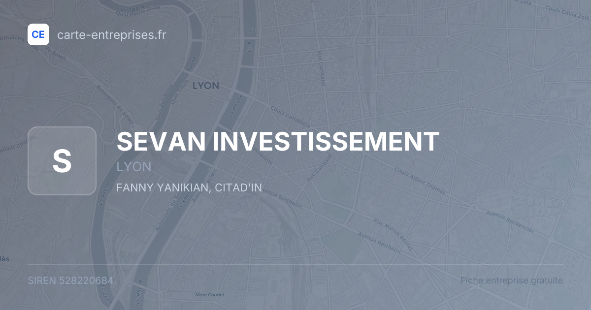 SEVAN INVESTISSEMENT — 528220684 — fiche entreprise
