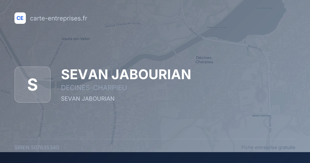 SEVAN JABOURIAN — 507635340 — fiche entreprise