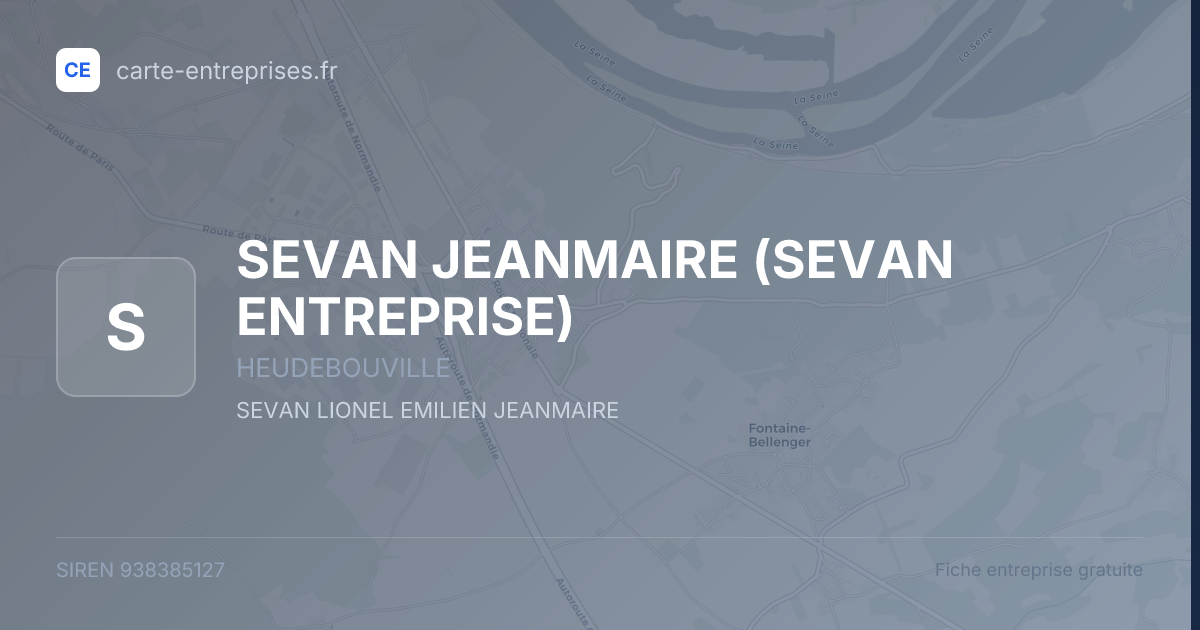 SEVAN JEANMAIRE (SEVAN  ENTREPRISE) — 938385127 — fiche entreprise